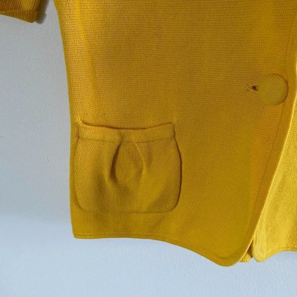 J. Crew Women's Yellow Short Sleeve Crop Jacket Top, Small (g49) - Picture 4 of 11